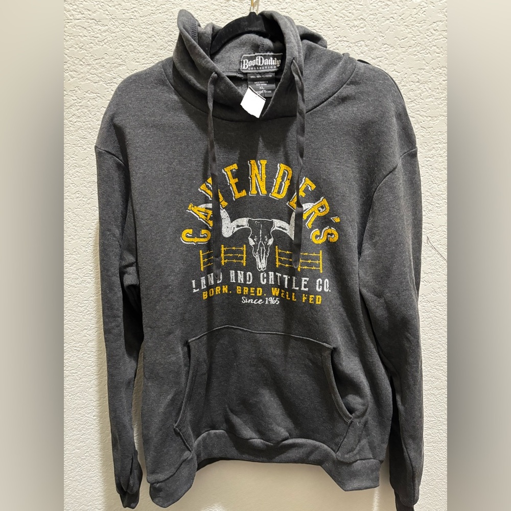 Cayender's Charcoal Graphic Pullover Hoodie